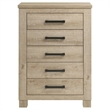 Pemberly Row 5-Drawer Chest of Drawers in Weathered Oak Finish