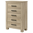 Pemberly Row 5-Drawer Chest of Drawers in Weathered Oak Finish