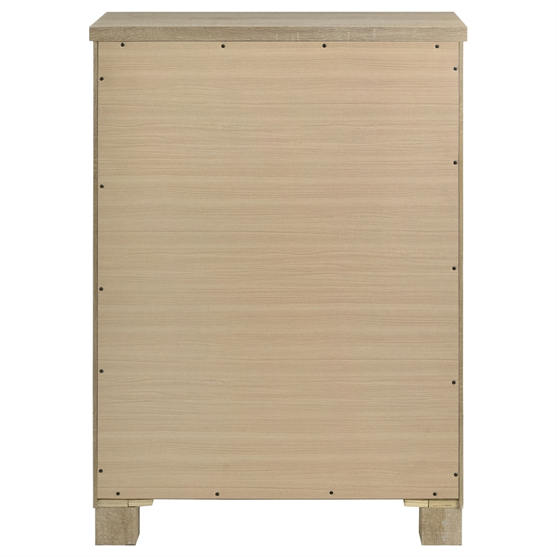 Pemberly Row 5-Drawer Chest of Drawers in Weathered Oak Finish
