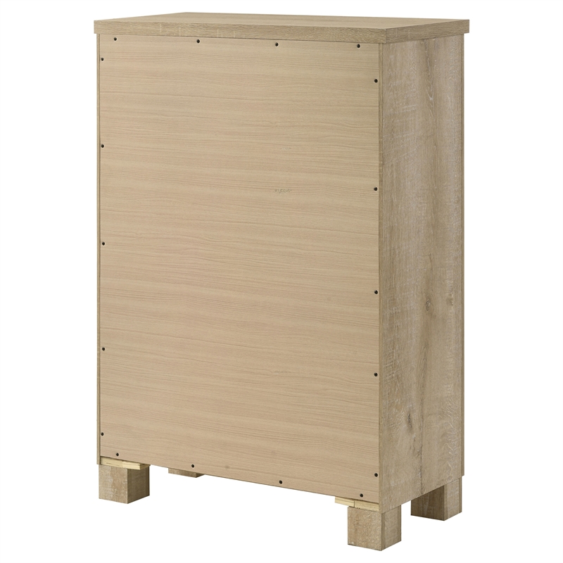 Pemberly Row 5-Drawer Chest of Drawers in Weathered Oak Finish