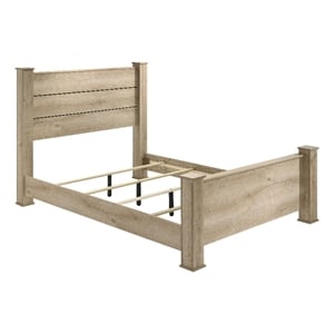 Pemberly Row 55-Inch California King Panel Bed in Weathered Oak