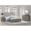 Pemberly Row 4-Piece Queen Upholstered Bedroom Set in Brown Oak