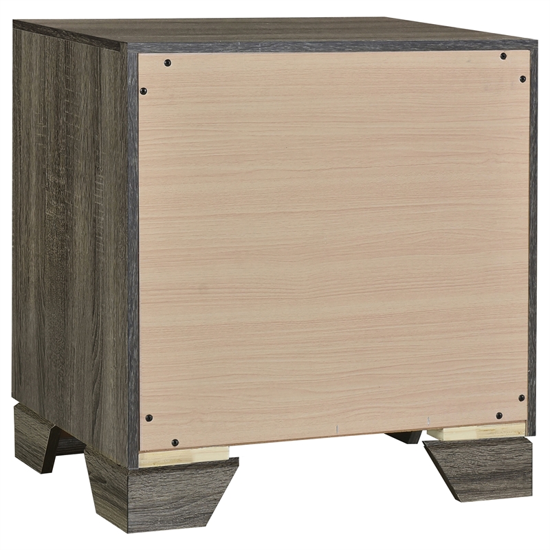Pemberly Row 4-Piece Queen Upholstered Bedroom Set in Brown Oak
