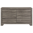Pemberly Row 4-Piece Queen Upholstered Bedroom Set in Brown Oak