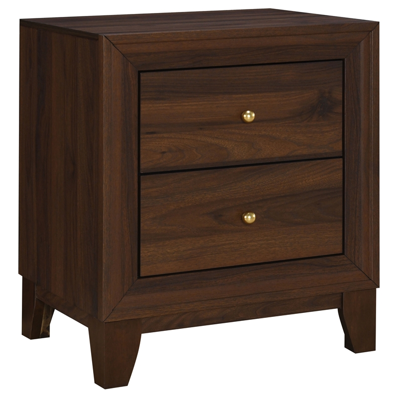 Pemberly Row 5-Piece Eastern King Bedroom Set in Walnut Finish