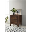 Pemberly Row 2-Drawer Nightstand Bedside Table in Walnut Finish