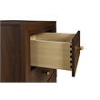 Pemberly Row 2-Drawer Nightstand Bedside Table in Walnut Finish