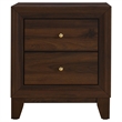 Pemberly Row 2-Drawer Nightstand Bedside Table in Walnut Finish