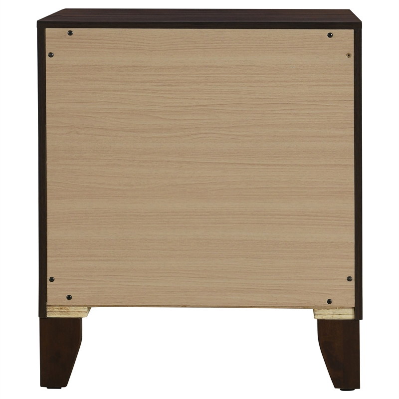 Pemberly Row 2-Drawer Nightstand Bedside Table in Walnut Finish