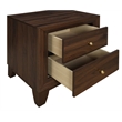 Pemberly Row 2-Drawer Nightstand Bedside Table in Walnut Finish