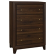 Pemberly Row 5-Piece Queen Upholstered Bedroom Set in Walnut