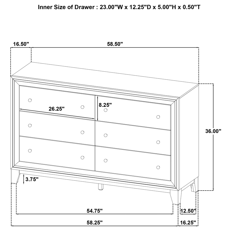Pemberly Row 5-Piece Queen Upholstered Bedroom Set in Walnut
