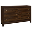 Pemberly Row 5-Piece Queen Upholstered Bedroom Set in Walnut