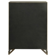 Pemberly Row 5-Drawer Bedroom Chest with Brass Knobs in Dark Cocoa