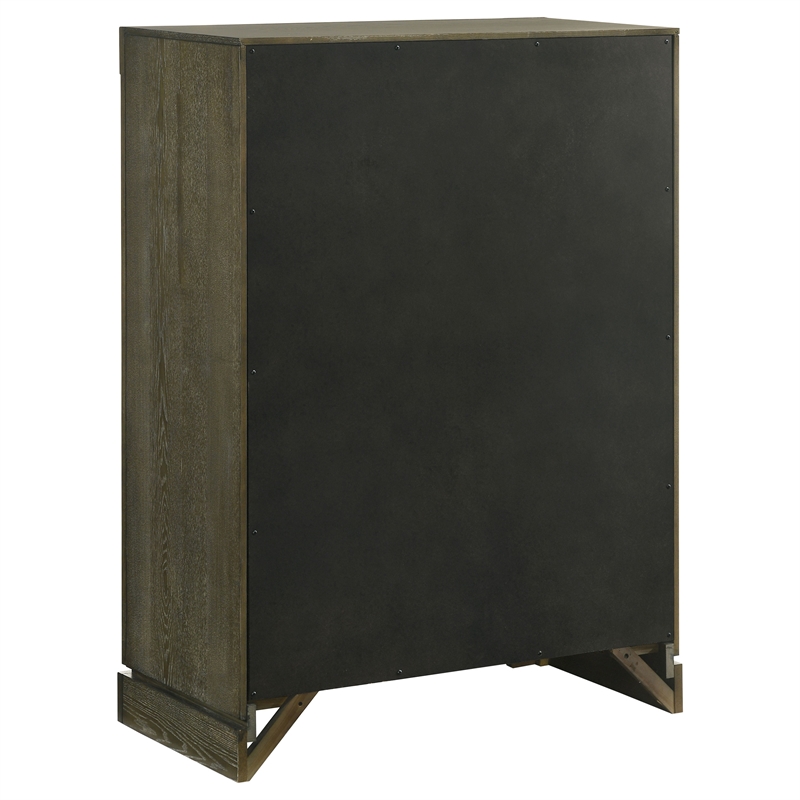Pemberly Row 5-Piece Queen Canopy Bedroom Set in Dark Cocoa Finish