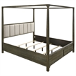 Pemberly Row 5-Piece Queen Canopy Bedroom Set in Dark Cocoa Finish