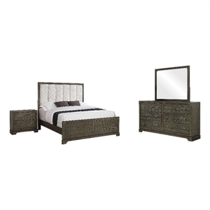 Pemberly Row 4-Piece California King Panel Set in Dark Cocoa