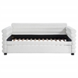 Pemberly Row Boucle Upholstered Twin Daybed with Trundle in White