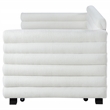 Pemberly Row Boucle Upholstered Twin Daybed with Trundle in White