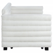 Pemberly Row Boucle Upholstered Twin Daybed with Trundle in White