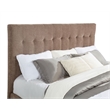 Pemberly Row Upholstered California King Flame Visualizer Bed in Brown
