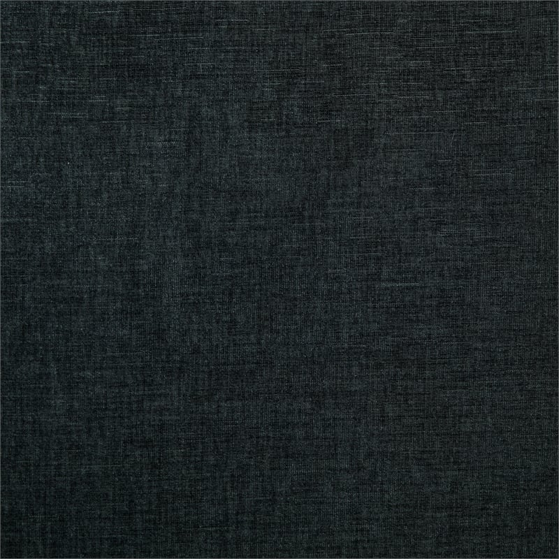 Pemberly Row Upholstered California King Flame Visualizer Bed in Dark Blue
