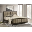 Pemberly Row 51-Inch Upholstered California King Bed in Dark Cocoa