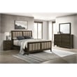Pemberly Row 4-Piece California King Upholstered Set in Dark Cocoa