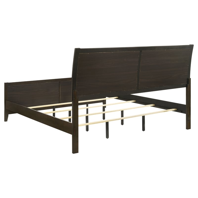 Pemberly Row 4-Piece California King Upholstered Set in Dark Cocoa