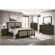 Pemberly Row 5-Piece Full Upholstered Bedroom Set in Dark Cocoa