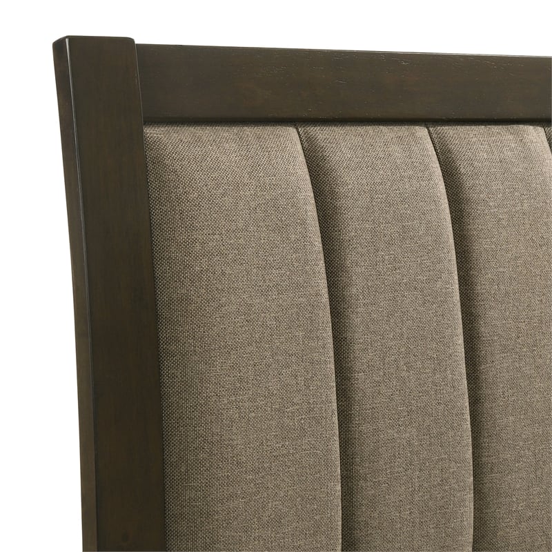 Pemberly Row 4-Piece Twin Upholstered Bedroom Set in Dark Cocoa