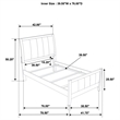 Pemberly Row 4-Piece Twin Upholstered Bedroom Set in Dark Cocoa