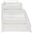Pemberly Row Wood Veneer Twin Over Full Bunk Bed in White Finish