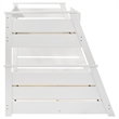 Pemberly Row Wood Veneer Twin Over Full Bunk Bed in White Finish
