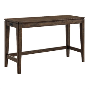 Pemberly Row 60 x 21&quot Contemporary Mango Wood Sofa Table in Brown