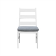 Pemberly Row Powder-Coated Aluminum Outdoor Panel Side Chair in Buff