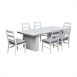 Pemberly Row Powder-Coated Aluminum Outdoor Panel Side Chair in Buff