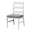 Pemberly Row Powder-Coated Aluminum Outdoor Panel Side Chair in Buff