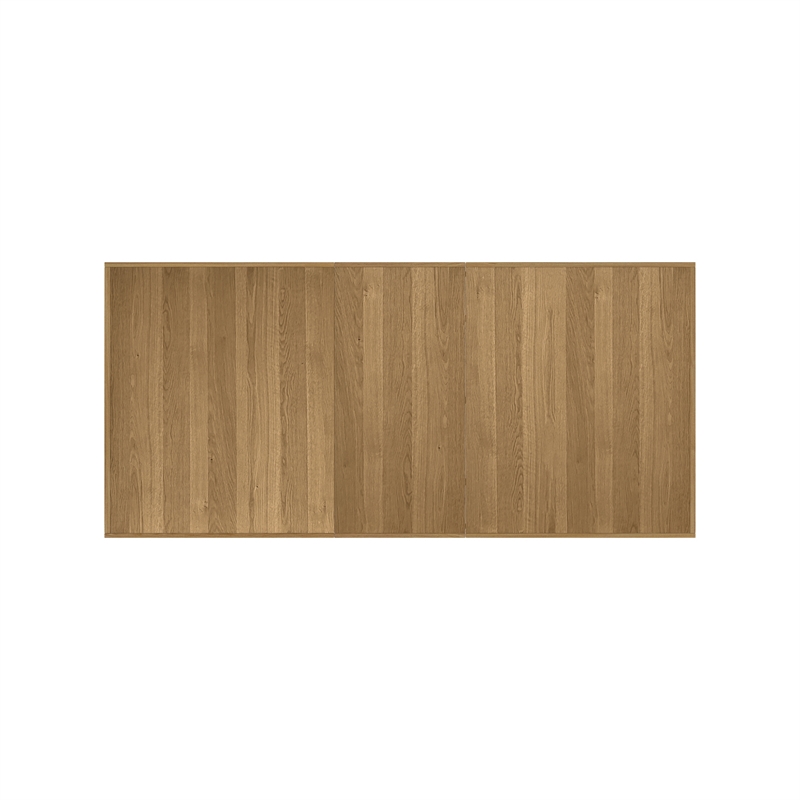 Pemberly Row Oak Veneer Trestle Table with 20