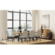Pemberly Row Oak Veneer Trestle Table with 20