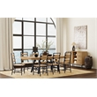 Pemberly Row Oak Veneer Trestle Table with 20
