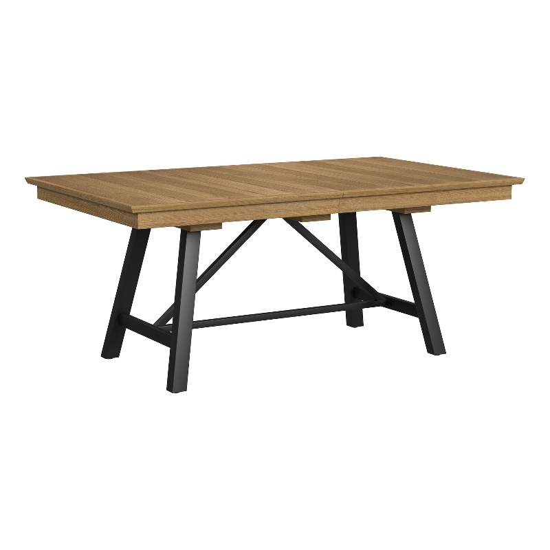 Pemberly Row Oak Veneer Trestle Table with 20