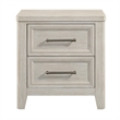 Pemberly Row Transitional Solid Spruce Wood Nightstand in Washed Linen