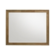 Pemberly Row Rubberwood Beveled Bedroom Dresser Mirror in Maple