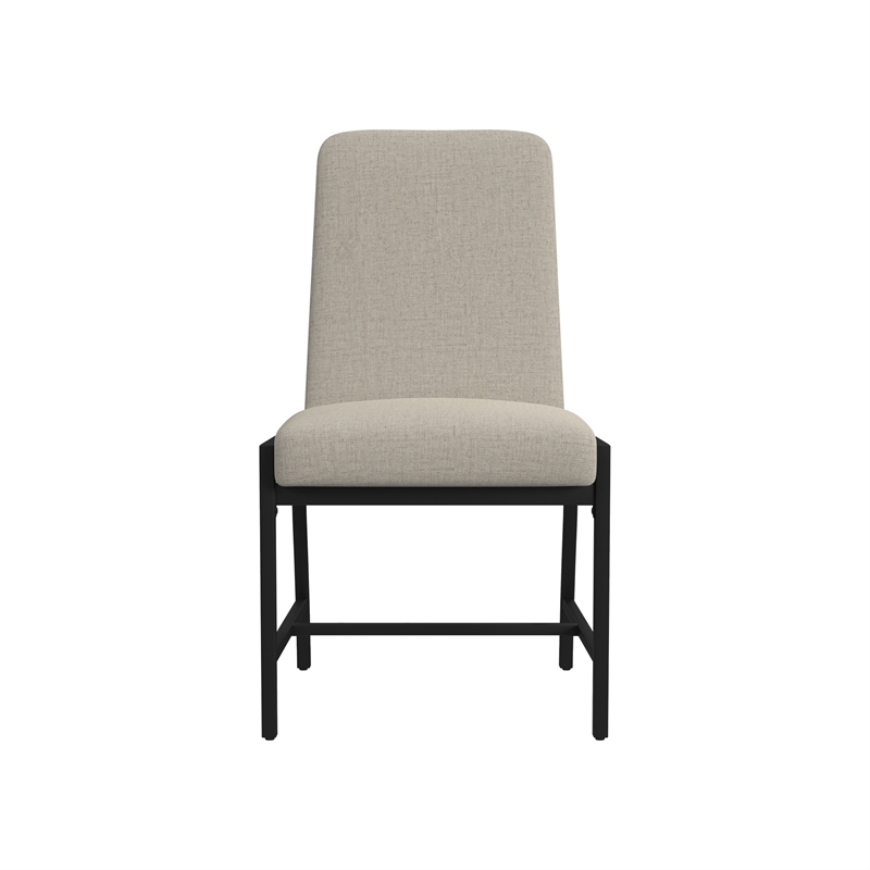 Pemberly Row Oak Veneer Upholstered Dining Chair in Natural Oak