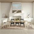 Pemberly Row Upholstered Solid Rubberwood Arm Chair in Antique Oak