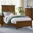Pemberly Row Solid Rubberwood Twin Standard Youth Bed in Tuscan