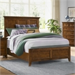 Pemberly Row Solid Rubberwood Full Standard Youth Bed in Tuscan