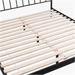 Pemberly Row Vintage Powder-Coated King Metal Bed in Matte Black