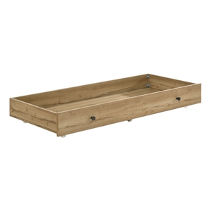 Pemberly Row Melamine Under-Bed Storage Drawer in Natural Nutmeg